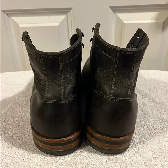 Truman Boot Co Dark Brown Rugged Leather Boots - size 12.5 width EE - Picture 4 of 8